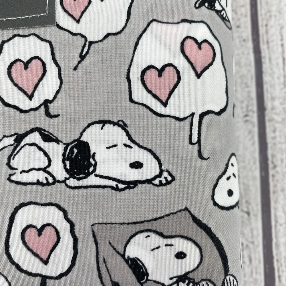 Peanuts Snoopy Sheet Set FULL Gray Sleeping Hearts Love Valentines Berkshire